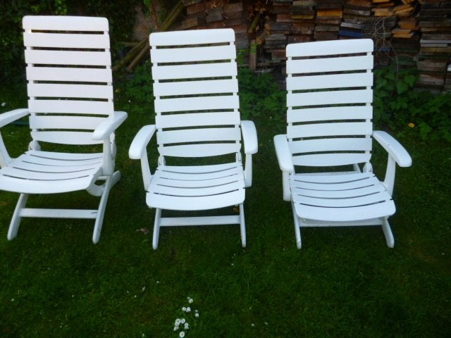 6 Kettler Tiffany tuinstoelen IZGS + tafel+ footstool, Tuin en Terras, Ophalen, Gebruikt, Kunststof, Inklapbaar