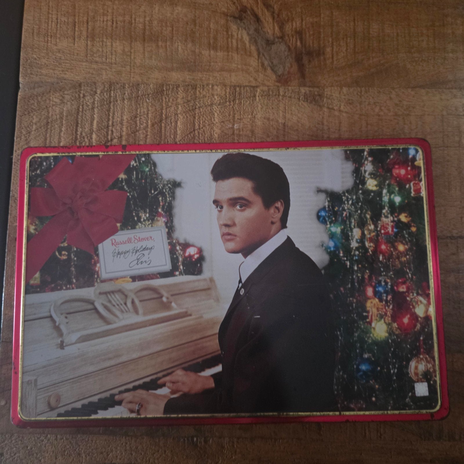 Elvis Presley Russell Stover Kerst Chocolade Blik, Ophalen of Verzenden, Gebruikt