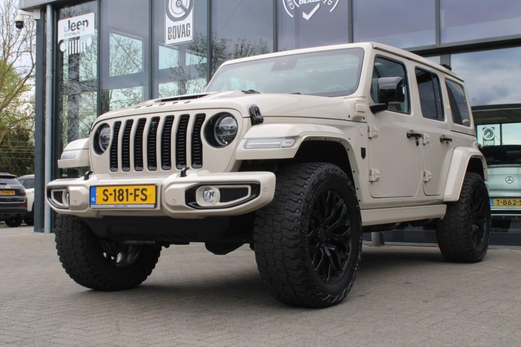 Jeep WRANGLER 4XE 380 BRUTE Richmond SkyOne Performance Hood, Auto's, Jeep, 4 cilinders, Leder, Hybride Elektrisch/Benzine, Wrangler