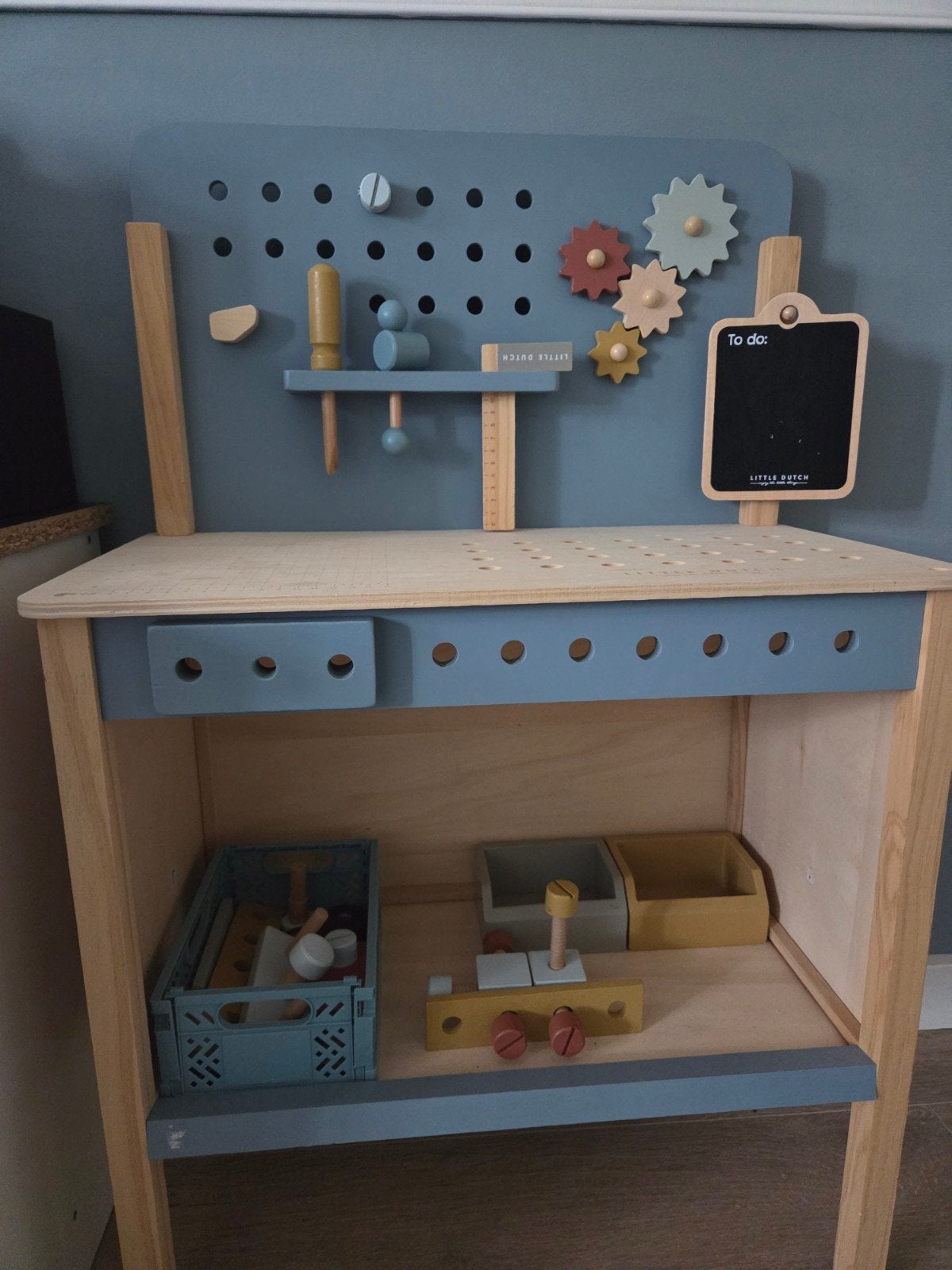 Little Dutch Houten Werkbank met Gereedschap, Ophalen, Zo goed als nieuw, Jongen of Meisje