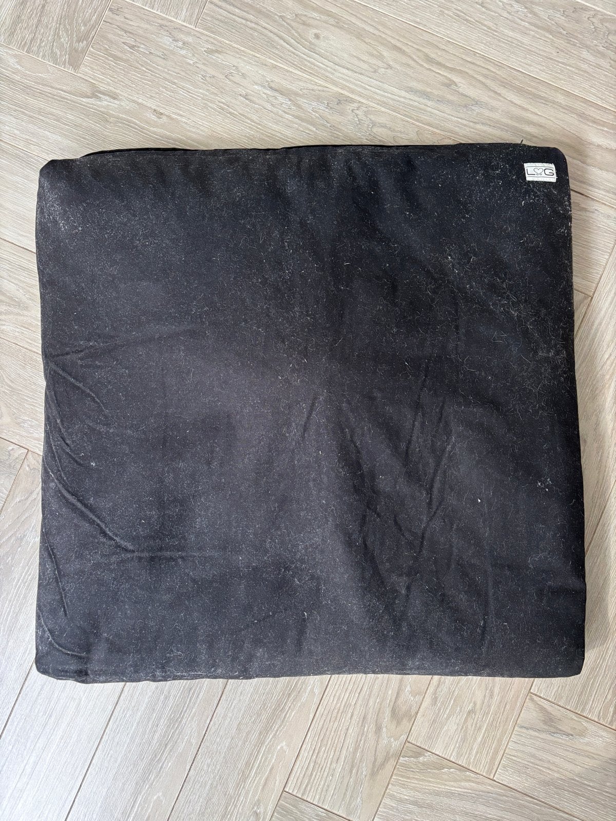 Log Yogamat Zwart 1x1 meter, Ophalen, Gebruikt, Yogamat