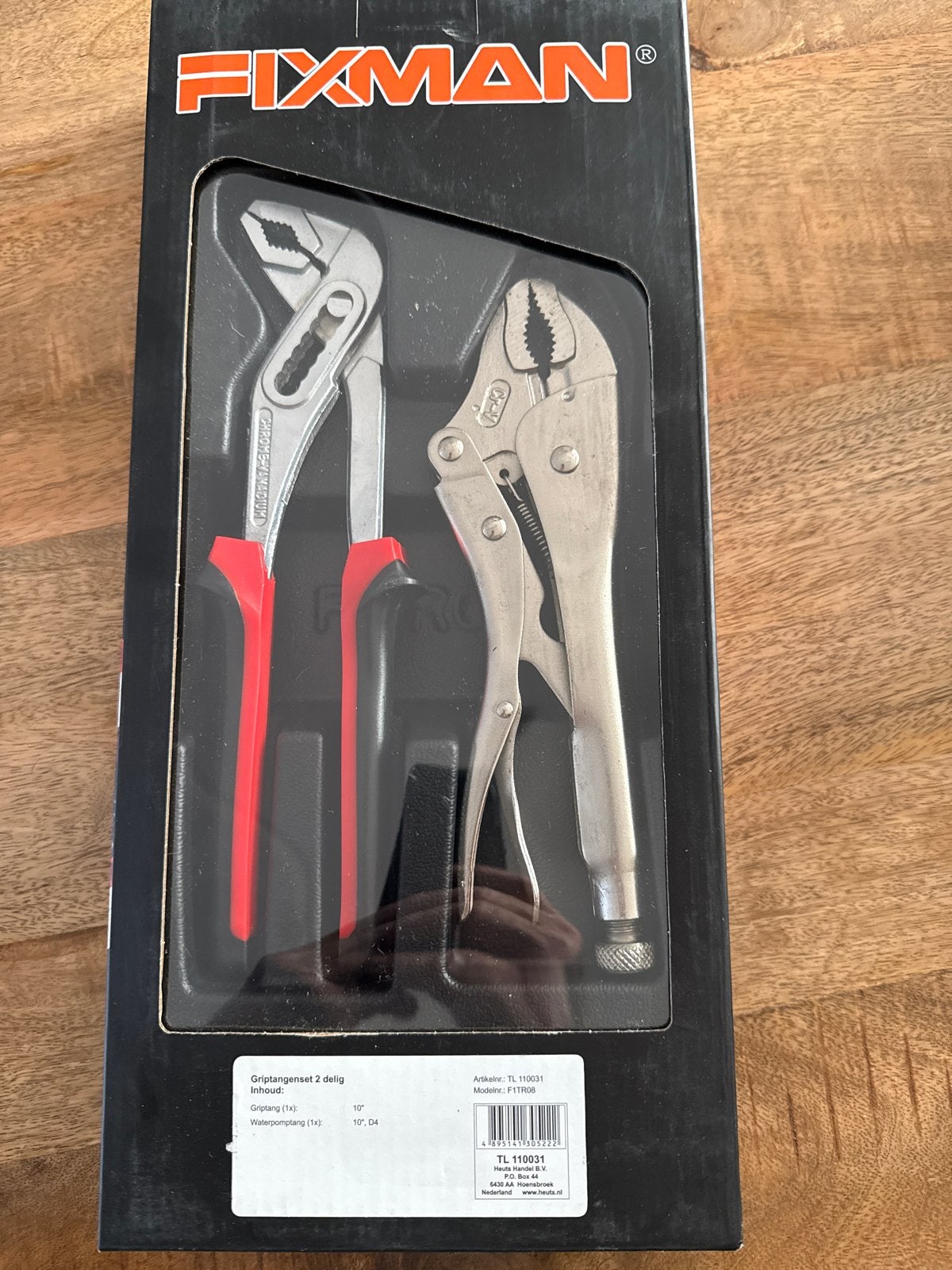 FIXMAN Griptangenset 2-delig: Griptang & Waterpomptang, Ophalen of Verzenden, Nieuw, Tang, Overige merken