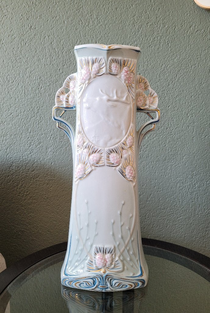 Grote Art Nouveau vaas Royal Dux Bohemia 41 cm., Ophalen of Verzenden