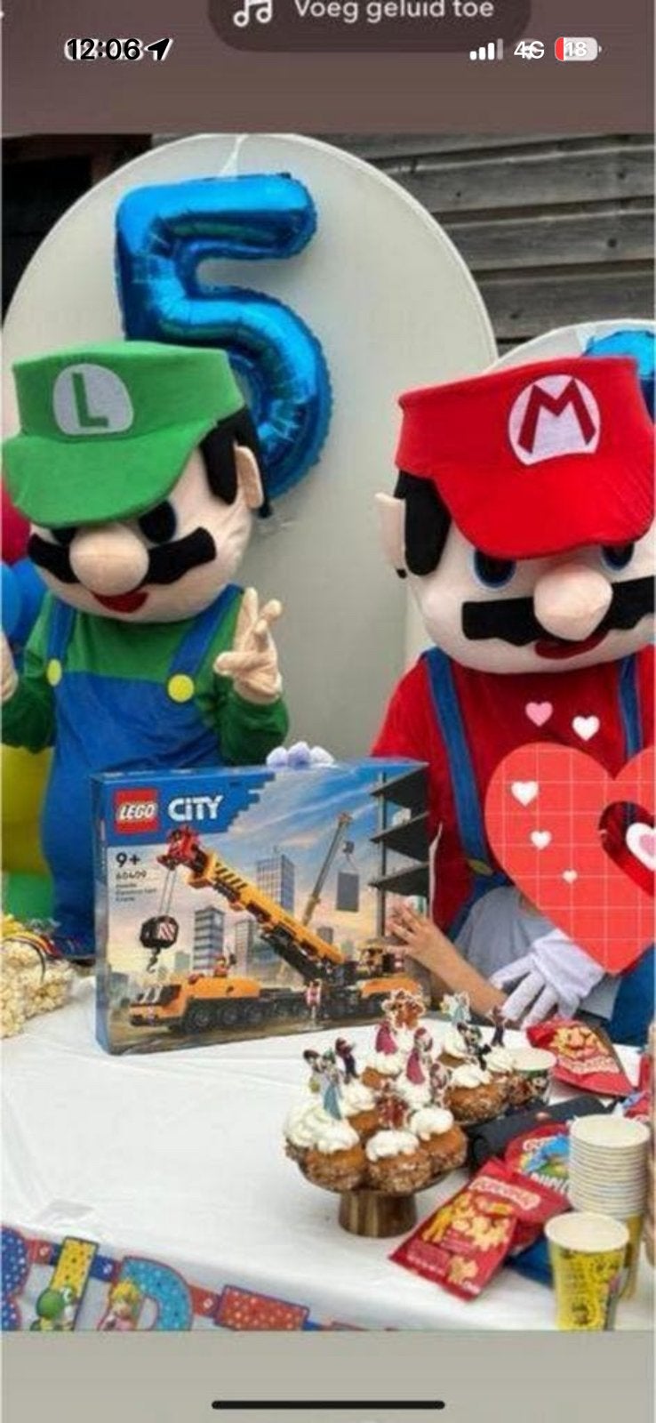 Mascotte Mario&Luiqi te huur inclusief acteur, Ophalen of Verzenden, Zo goed als nieuw, Overige
