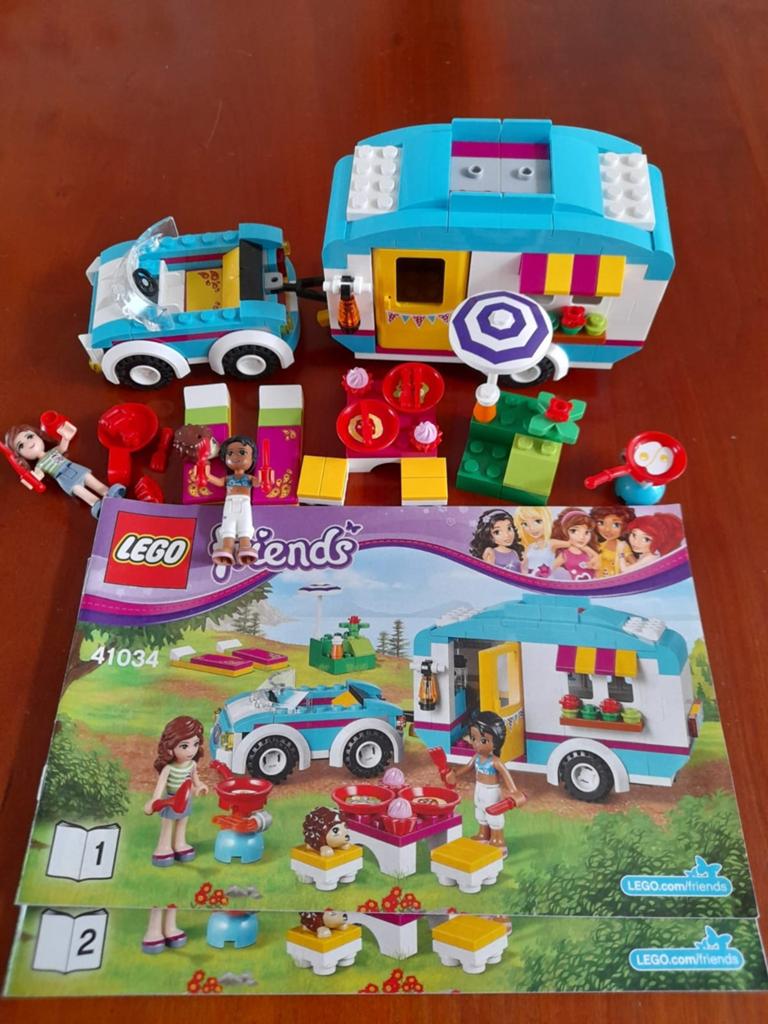 Lego friends zomercaravan 41034 complete set met boekjes, Lego, Friends, Ophalen of Verzenden, Complete set
