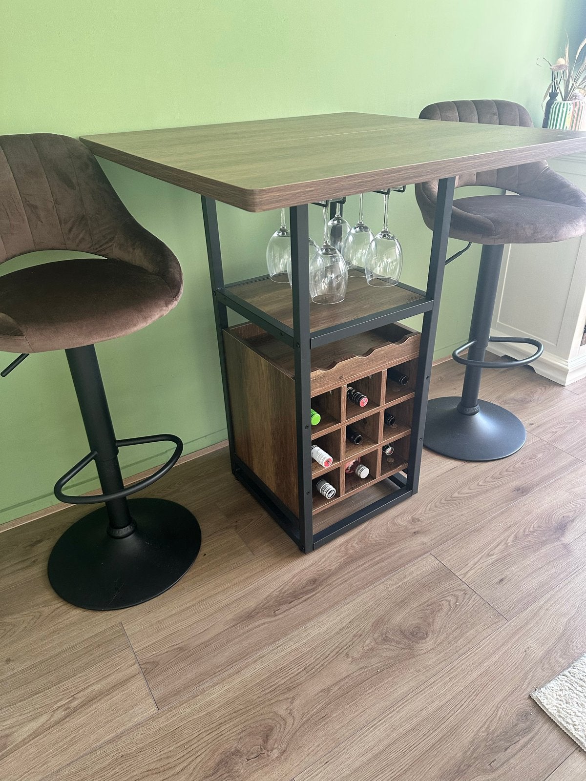 Bartafel met 2 barstoelen, Ophalen, Zo goed als nieuw