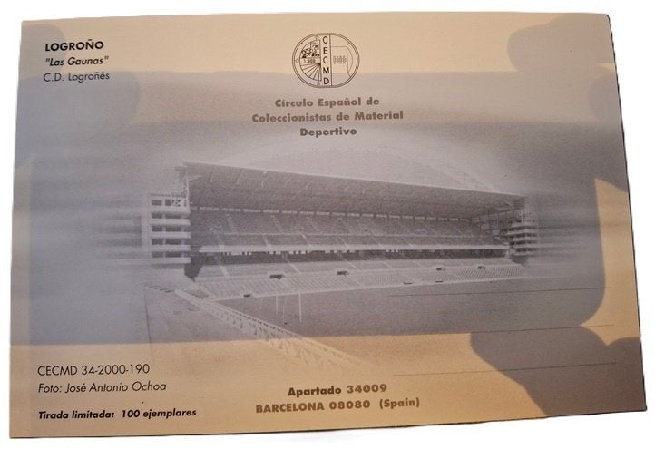 Stadion ansichtkaart Logroño 2x, Ophalen, Zo goed als nieuw, Buitenlandse clubs, Poster, Plaatje of Sticker