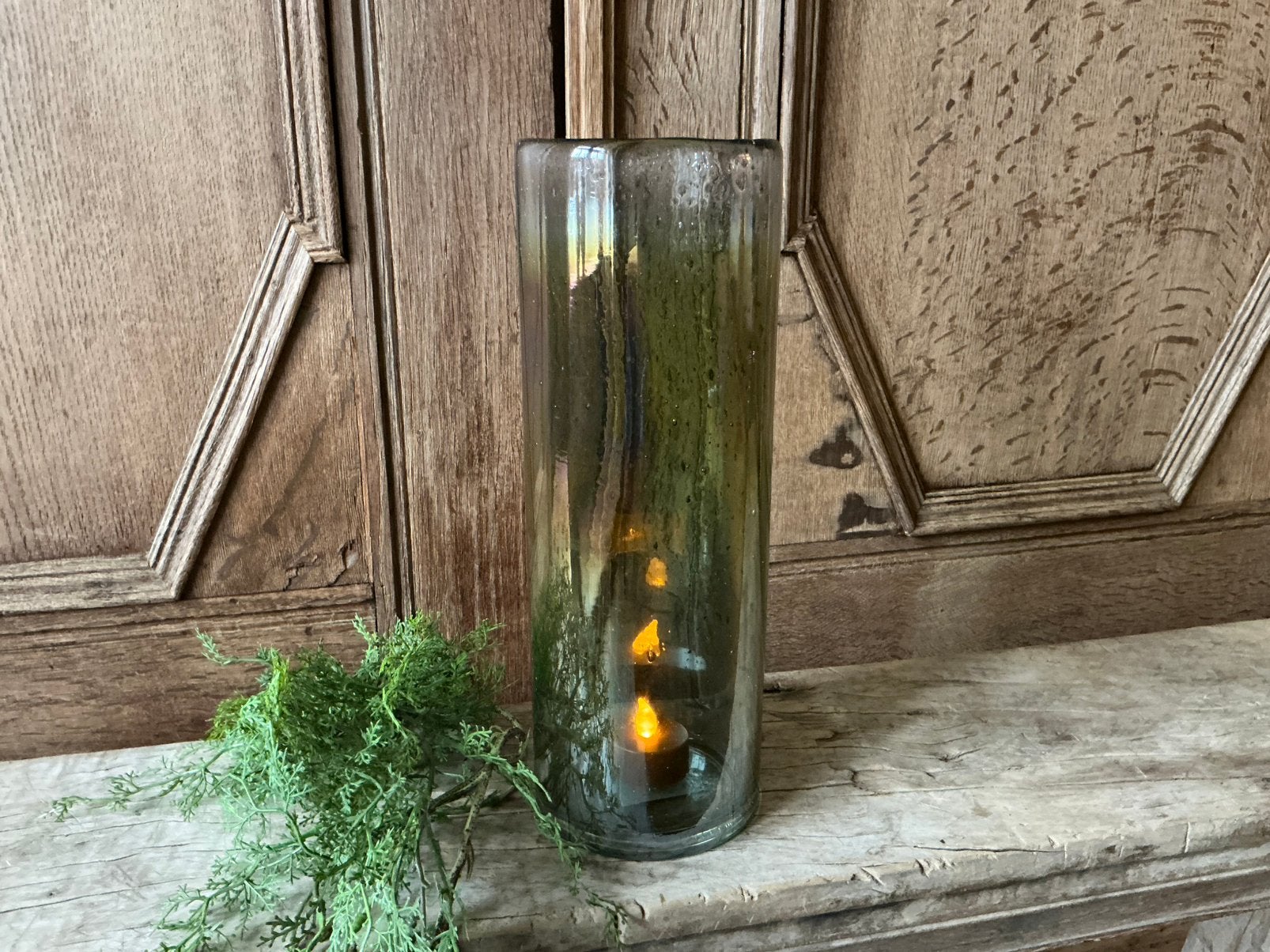NIEUW PTMD bubbelglazen windlicht vaas met regenboog effect, Ophalen of Verzenden, Nieuw