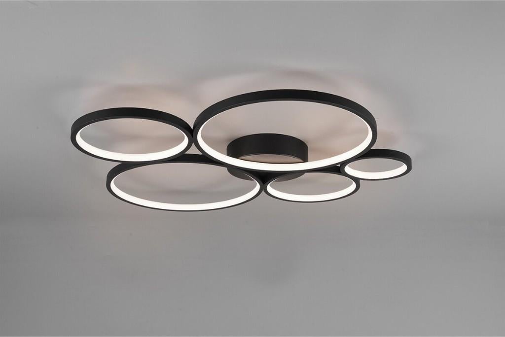 Bes Led Luxury Plafondlamp Trion Rondy 5 Ringen 59x53x5 cm, Ophalen of Verzenden, Nieuw, Overige materialen, Eric kuster Hotel Chique Japandi