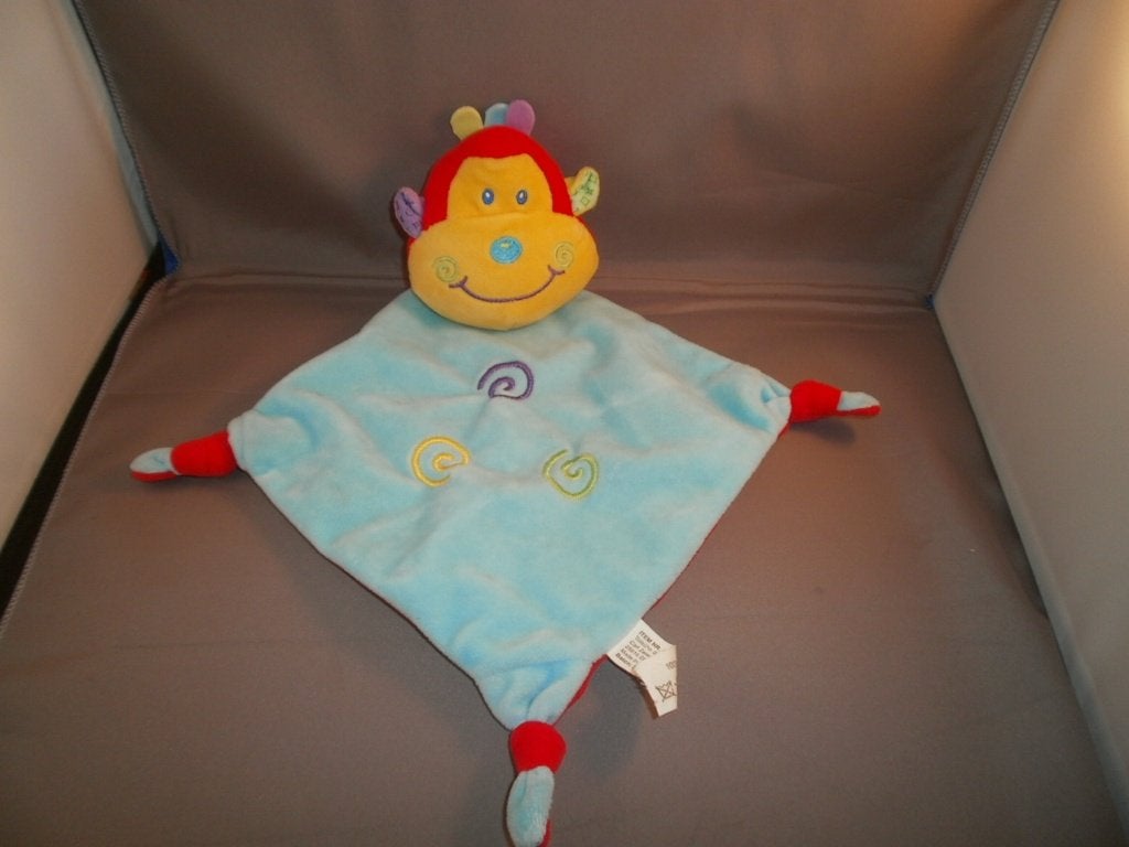 ZDT action aap of eend/kikker doudou doekje blauw/rood geel, Overige karakters, Nieuw, Ophalen of Verzenden, Middelgroot (20 tot 80 cm)