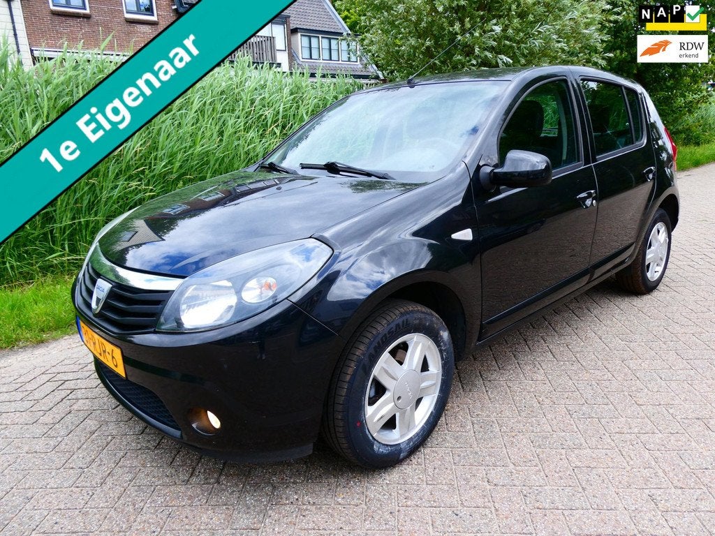 Dacia Sandero 1.2 Blackline 1e eigenaar 5-deurs Airco 119.00, Voorwielaandrijving, Euro 5, Stof, Gebruikt