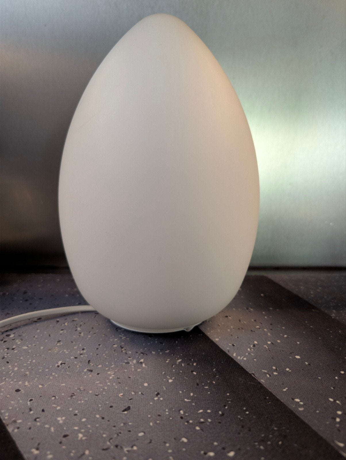 Ei Lamp - Vintage Sfeerlamp jaren 80 design melkglas, Huis en Inrichting, Ophalen of Verzenden, Gebruikt, E27 (groot)