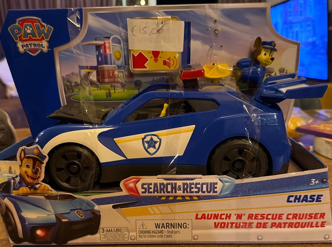 Paw Patrol Chase auto met launcher en geluid - Nieuw!, Ophalen of Verzenden, Nieuw