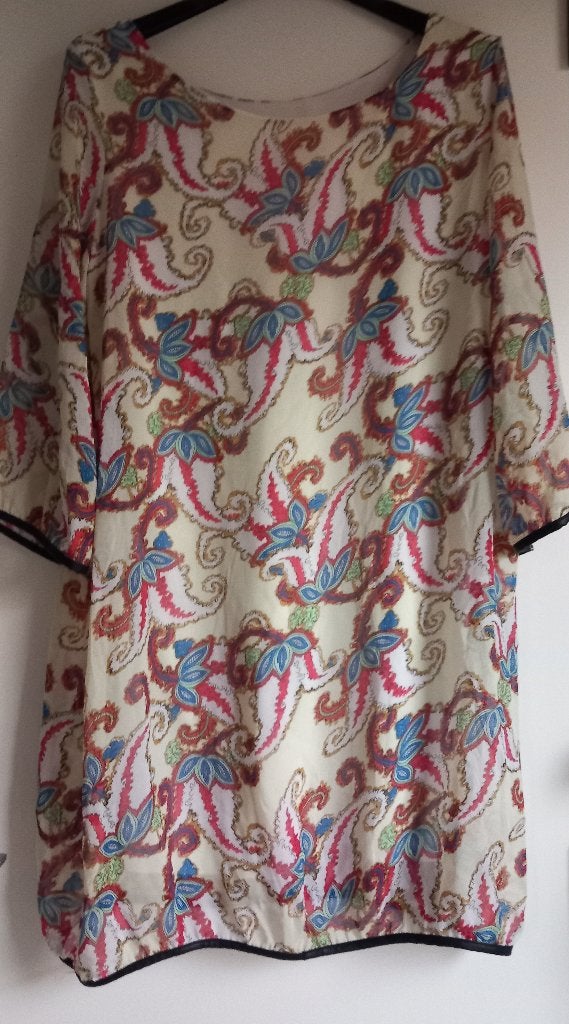 Bohemian TGU Tuniekjurk met Paisley Motief-BE:40, Maat 38/40 (M), Zo goed als nieuw, TGU Made in Italy, Onder de knie