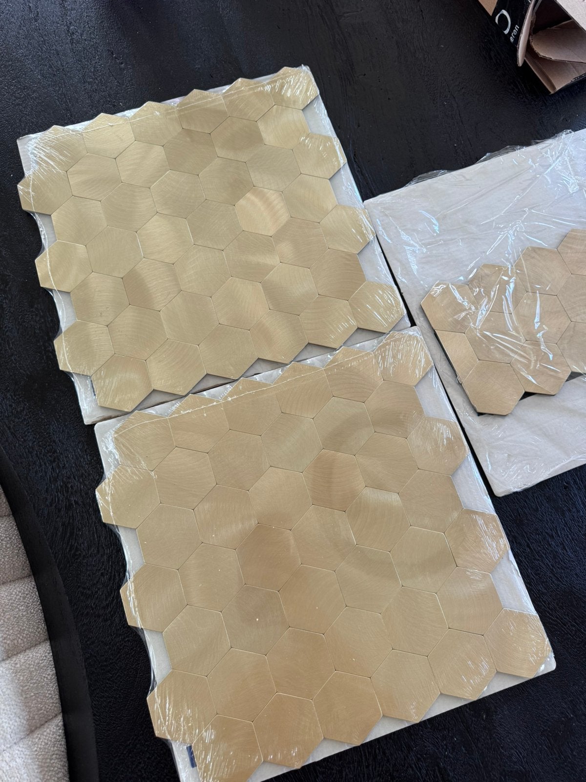 Zelfklevende mozaïek steenstrip goud, Doe-het-zelf en Verbouw, Tegels, Nieuw, Ophalen of Verzenden, 20 tot 40 cm, Minder dan 5 m²
