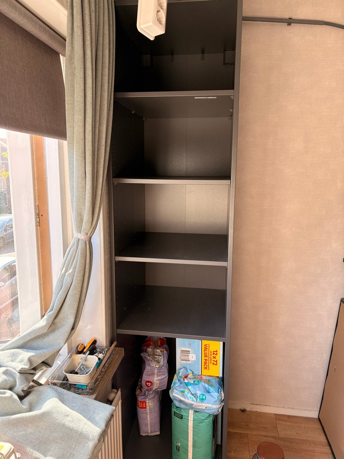 Ikea Pax element - Donkergrijs, Ophalen, Met plank(en), 200 cm of meer, 50 tot 100 cm