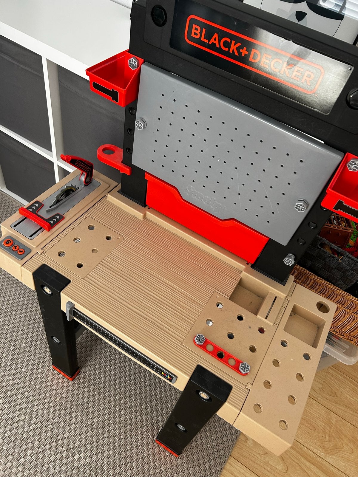 Black+Decker Smoby Werkbank met gereedschap, Ophalen, Zo goed als nieuw, Knutselen, Met geluid