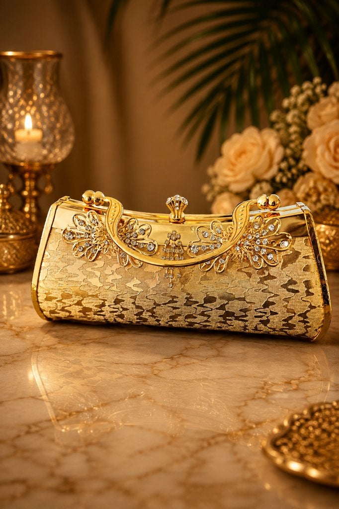 Luxe Gouden Avondtas, Ophalen of Verzenden, Nieuw, Overige kleuren, Avondtasje