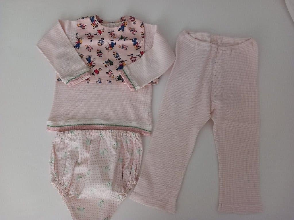 Vintage baby kleertjes 4 delig set maat 80. jaren 50 - 60, Antiek en Kunst, Ophalen of Verzenden, Kinderen