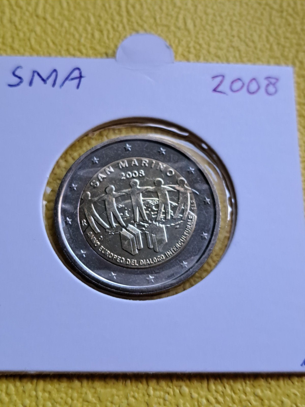 €2 UNC SAN MARINO 2008 Cultuur Dialoog, Ophalen of Verzenden, San Marino, 2 euro