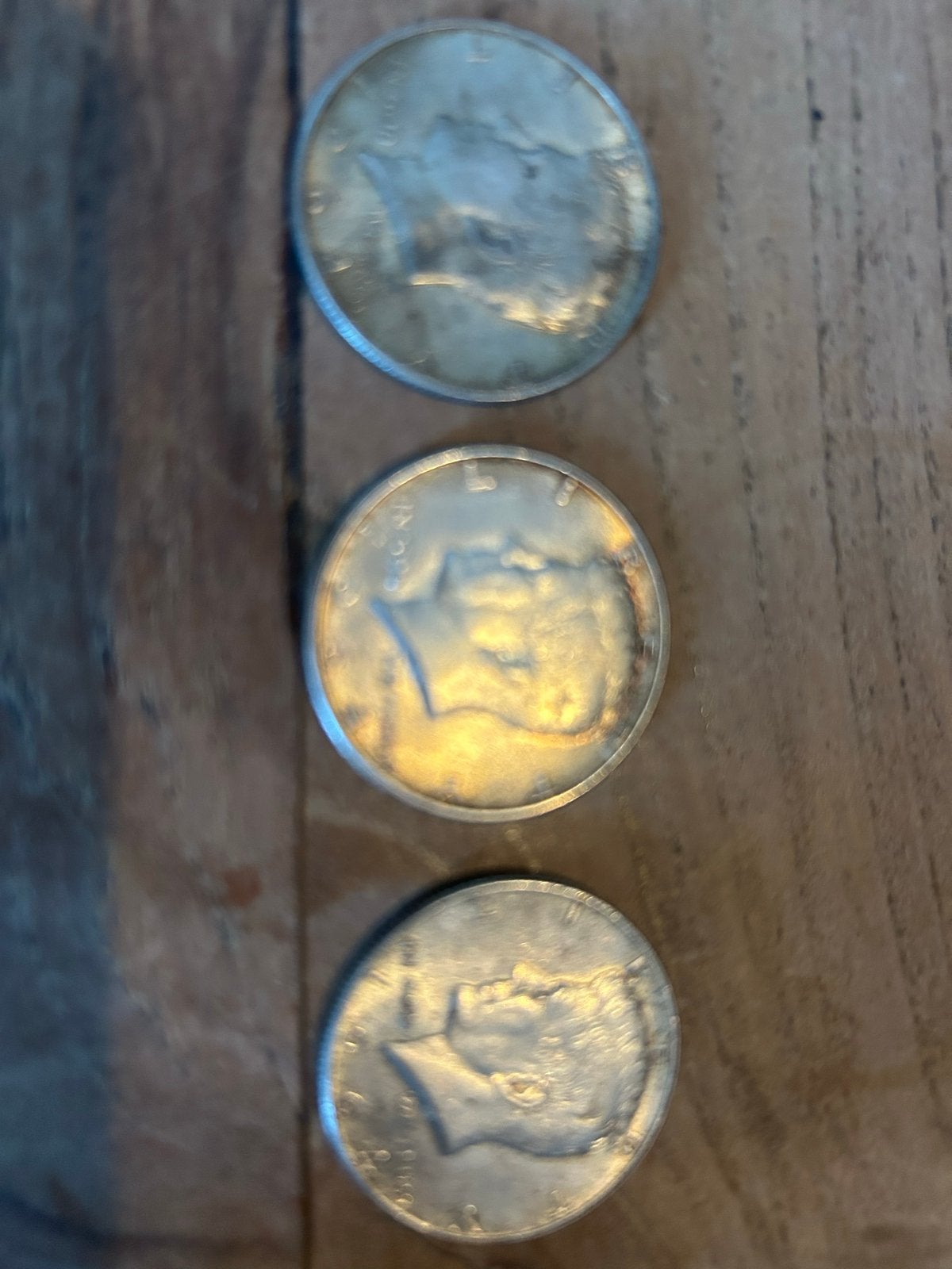 3 Halve Dollars uit 1964 - Kennedy Half Dollar Zilver, Postzegels en Munten, Ophalen, Noord-Amerika, Setje, Zilver