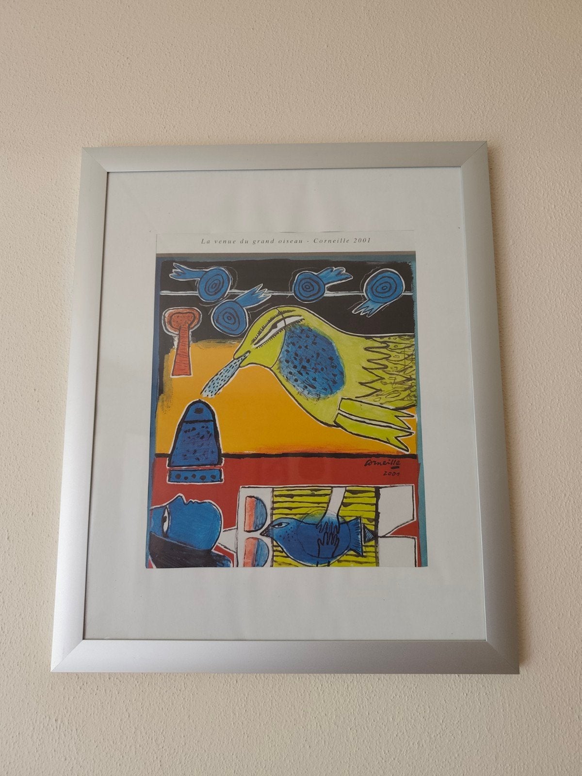 Twee ingelijste Corneille prints,, Ophalen, Figuren, Papier/karton, Print