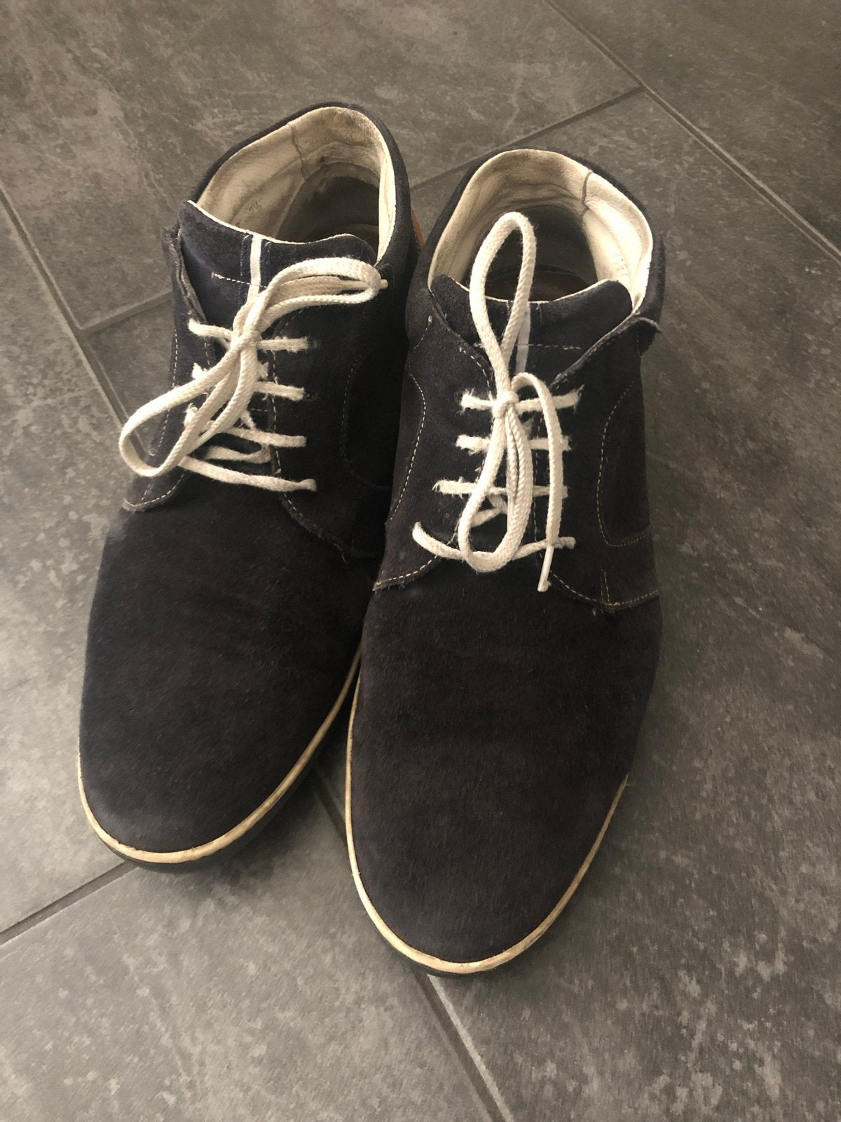 Floris van Bommel suède veterschoenen maat 41.5, Blauw, Ophalen of Verzenden, Gedragen, Veterschoenen