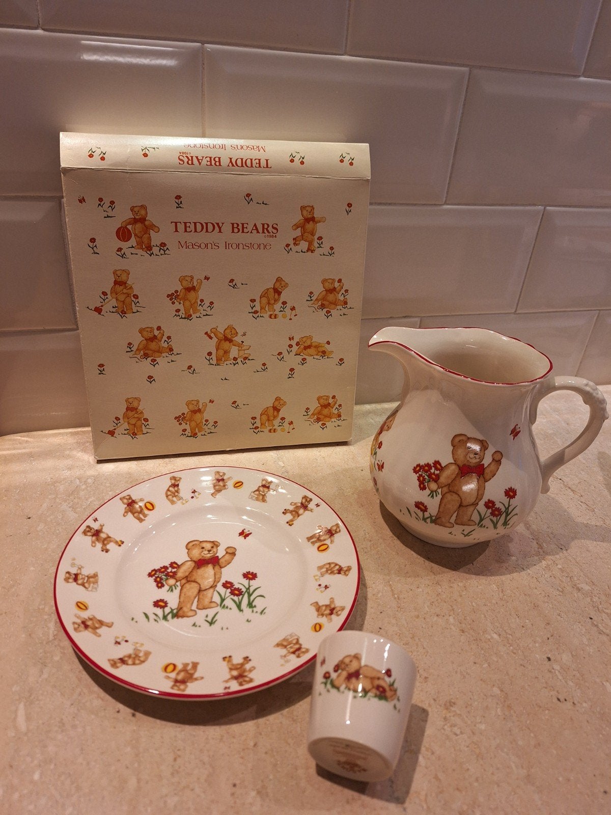 Mason's Ironstone Teddy Bears servies set, Overige merken, Keramiek, Vintage, Ophalen of Verzenden