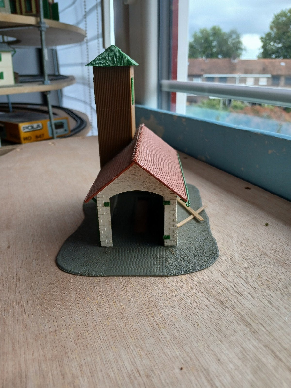 Brandweerkazerne dorp huisje HO, Hobby en Vrije tijd, Modeltreinen | H0, Ophalen of Verzenden
