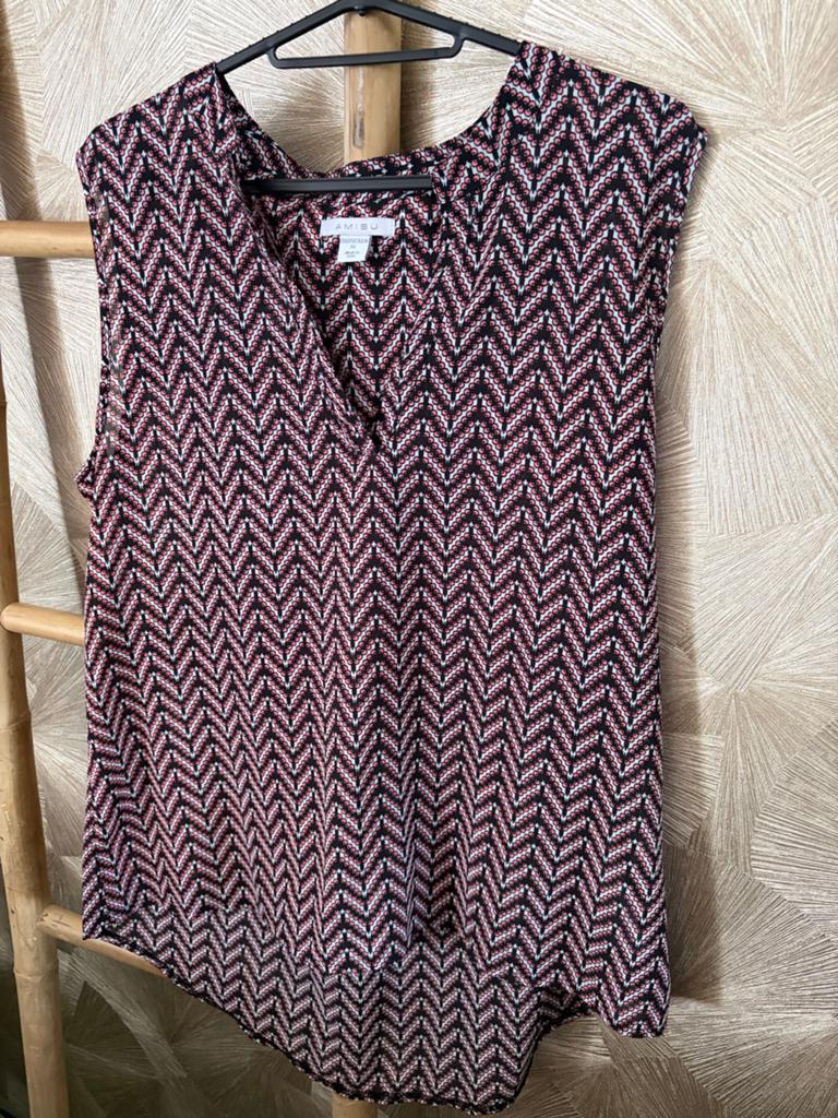 Dames shirt maat 42 Amisu, Kleding | Dames, T-shirts, Maat 42/44 (L), Ophalen of Verzenden, Zonder mouw, Gedragen