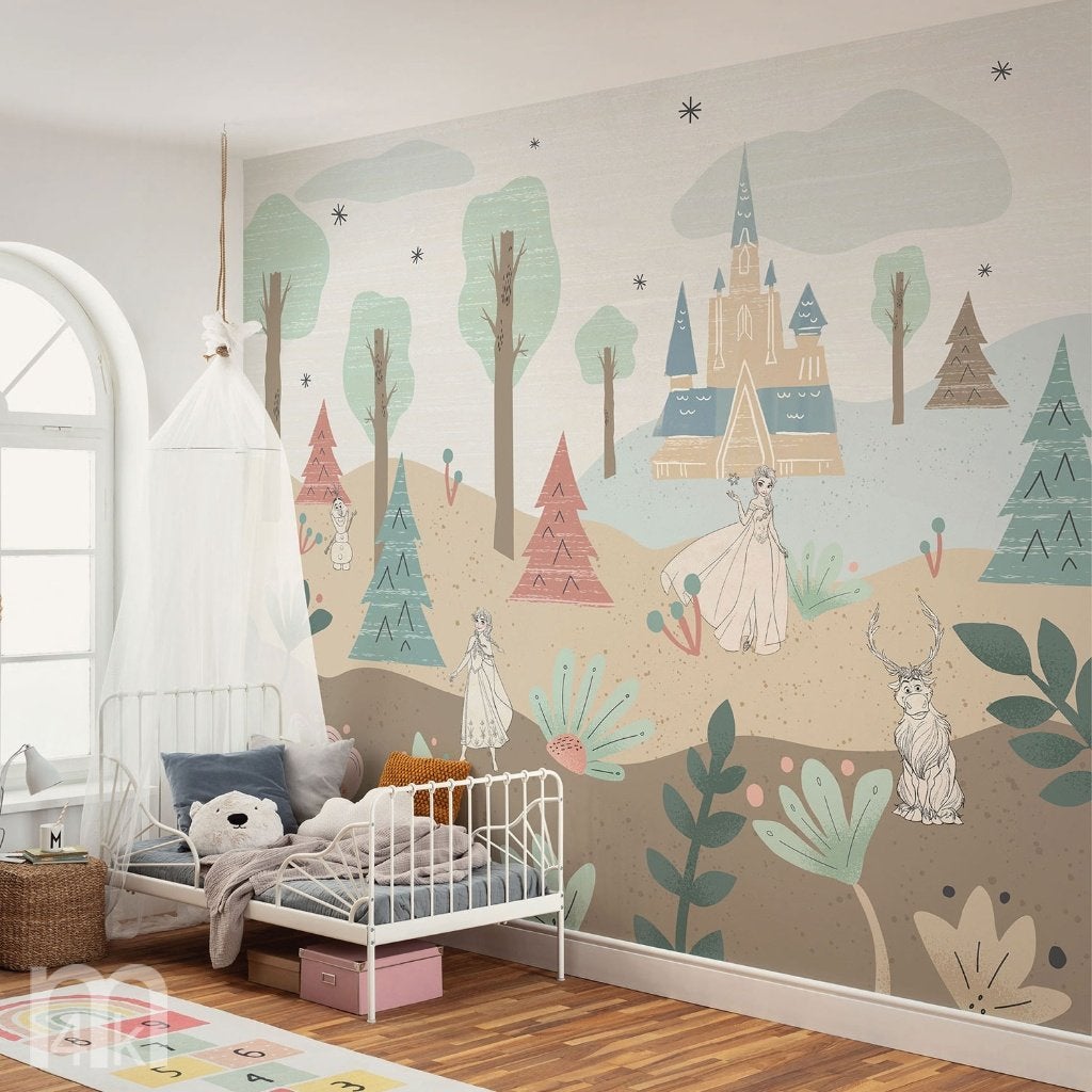 Disney Frozen fotobehang Castle Playground - vlies behang, Verzenden, Nieuw