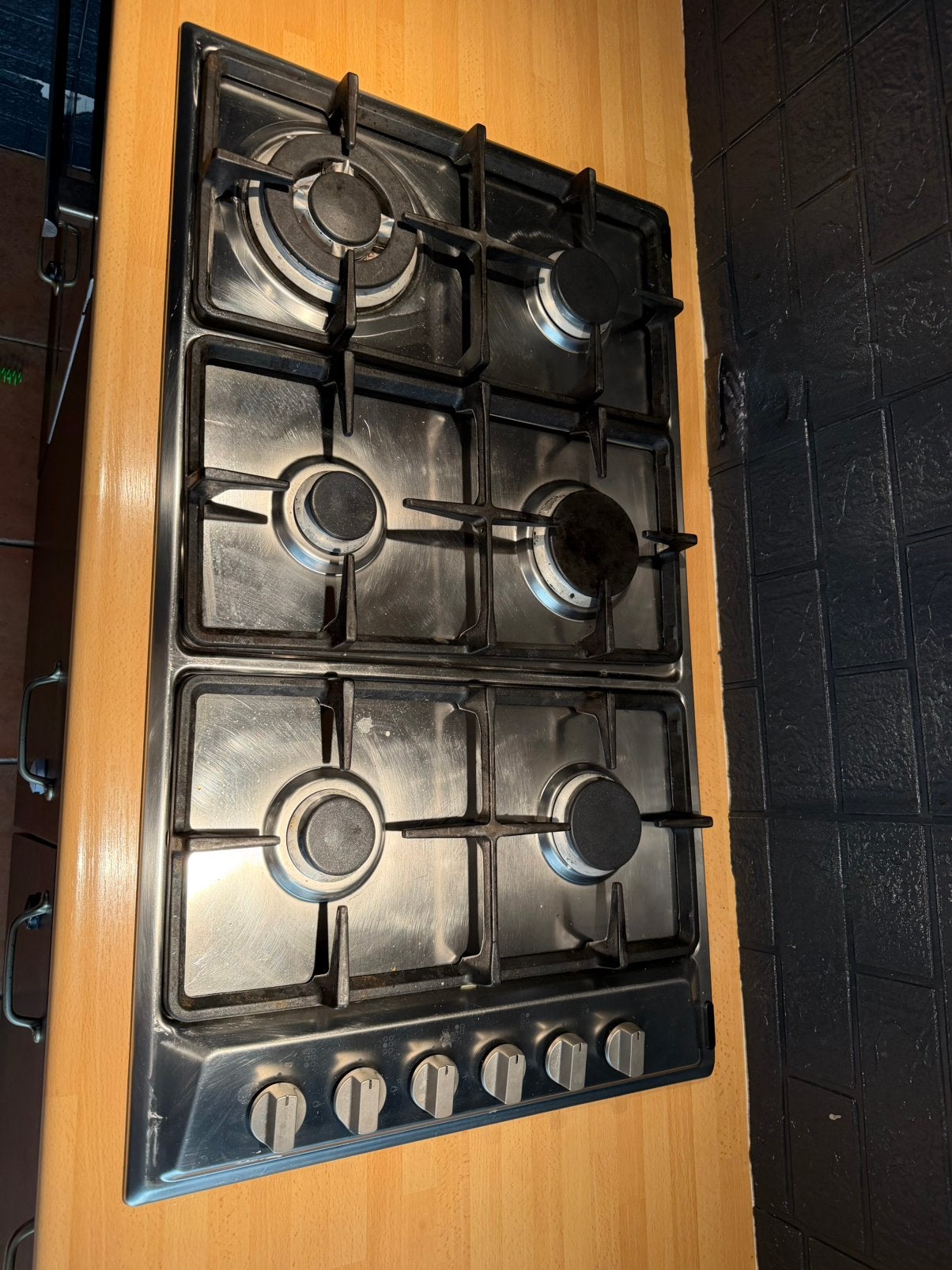 Gas kookplaat, Witgoed en Apparatuur, Kookplaten, Ophalen, Gebruikt, Inbouw, Gas