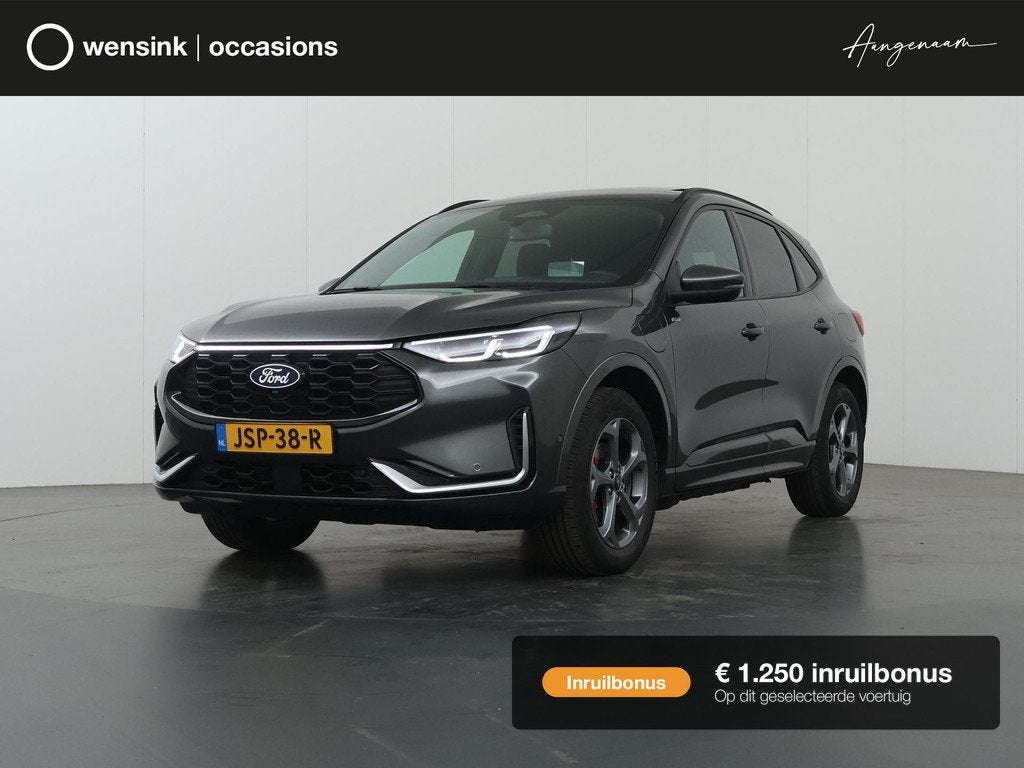 Ford Kuga 2.5 PHEV ST-Line X | Elekt inklapbare Trekhaak | P, Auto's, Ford, 14 kWh, Gebruikt, Leder en Stof, Plug-in hybride