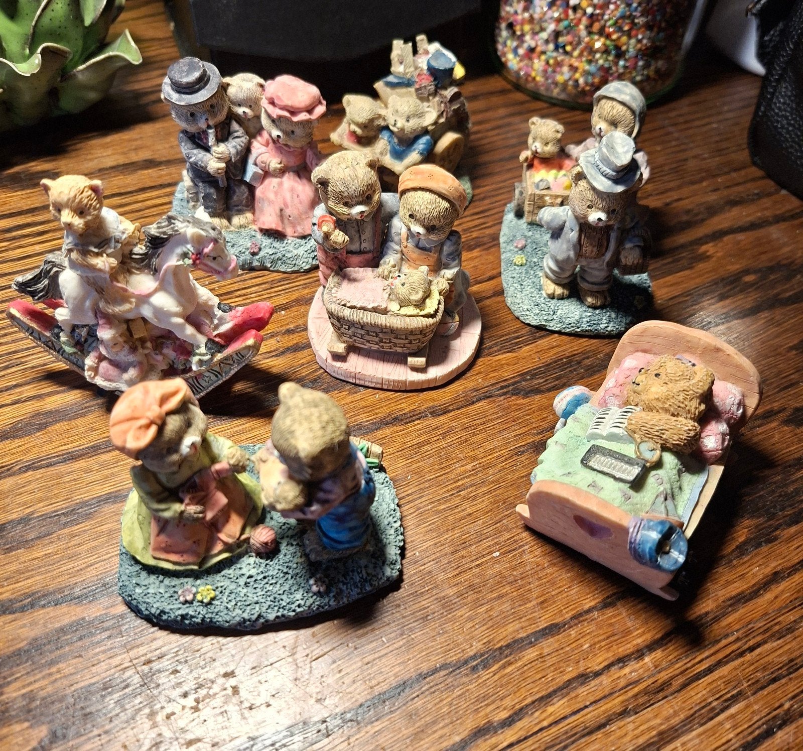 7 stuks beren beeldjes, Verzamelen, Ophalen of Verzenden, Zo goed als nieuw, Dier