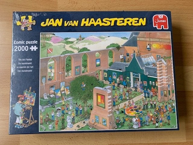 Jan van Haasteren puzzel - De Kunstmarkt - 2000 stukjes, Ophalen of Verzenden, Meer dan 1500 stukjes, Nieuw, Legpuzzel
