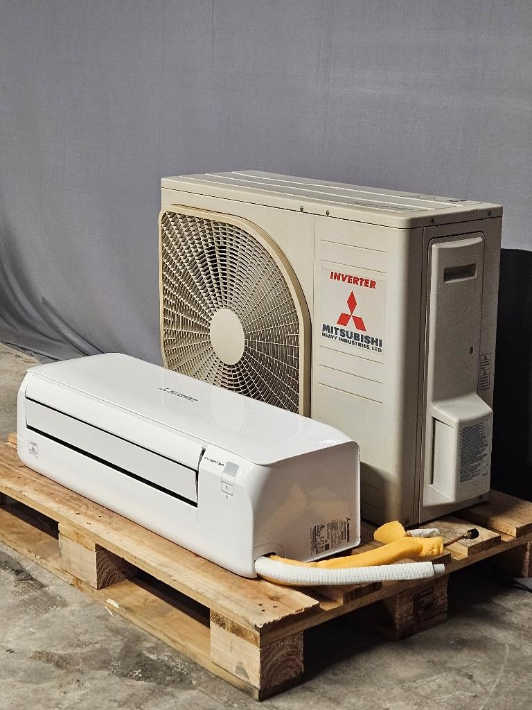 Mitsubishi SRK50ZS-W wandmodel airco set 5 kW, Koelen en Ontvochtigen, Timer, Refurbished, 3 snelheden of meer