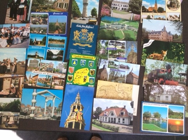 Partij van 100 Nederlandse kleurenkaarten alle nieuw/ongebr, Ophalen, 1980 tot heden, Gelopen, Noord-Brabant