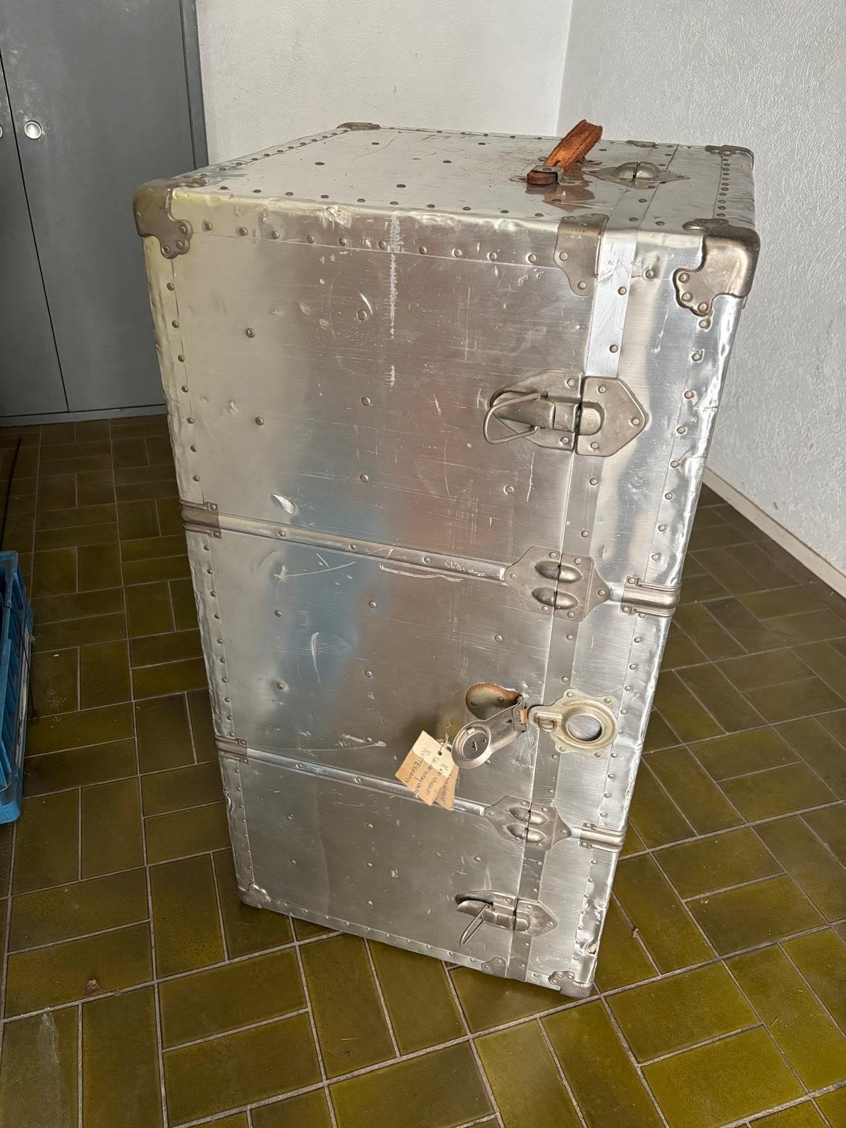 Vintage Aluminium Transportkist / Koffer, Ophalen