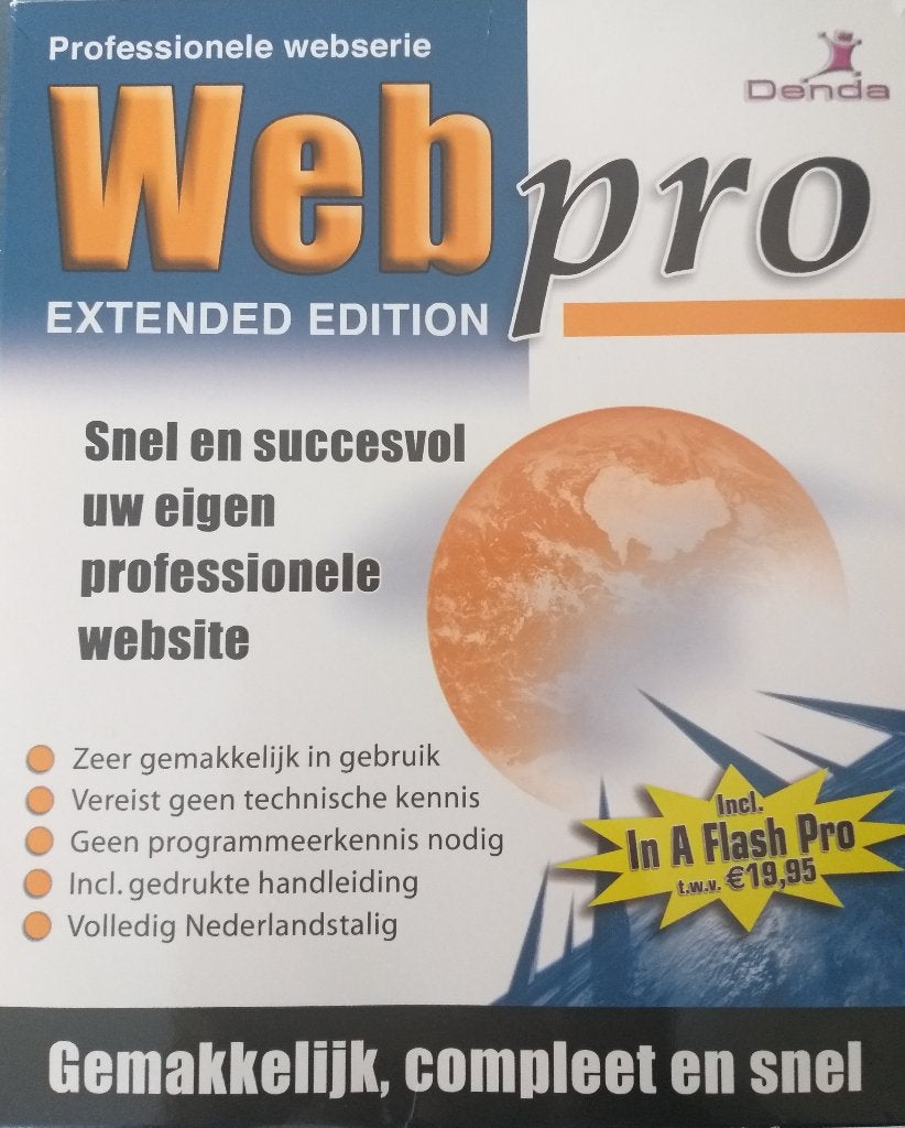 Web-pro extended edition voor websites, Computers en Software, Office-software, Ophalen of Verzenden, Gebruikt, Overige programma's