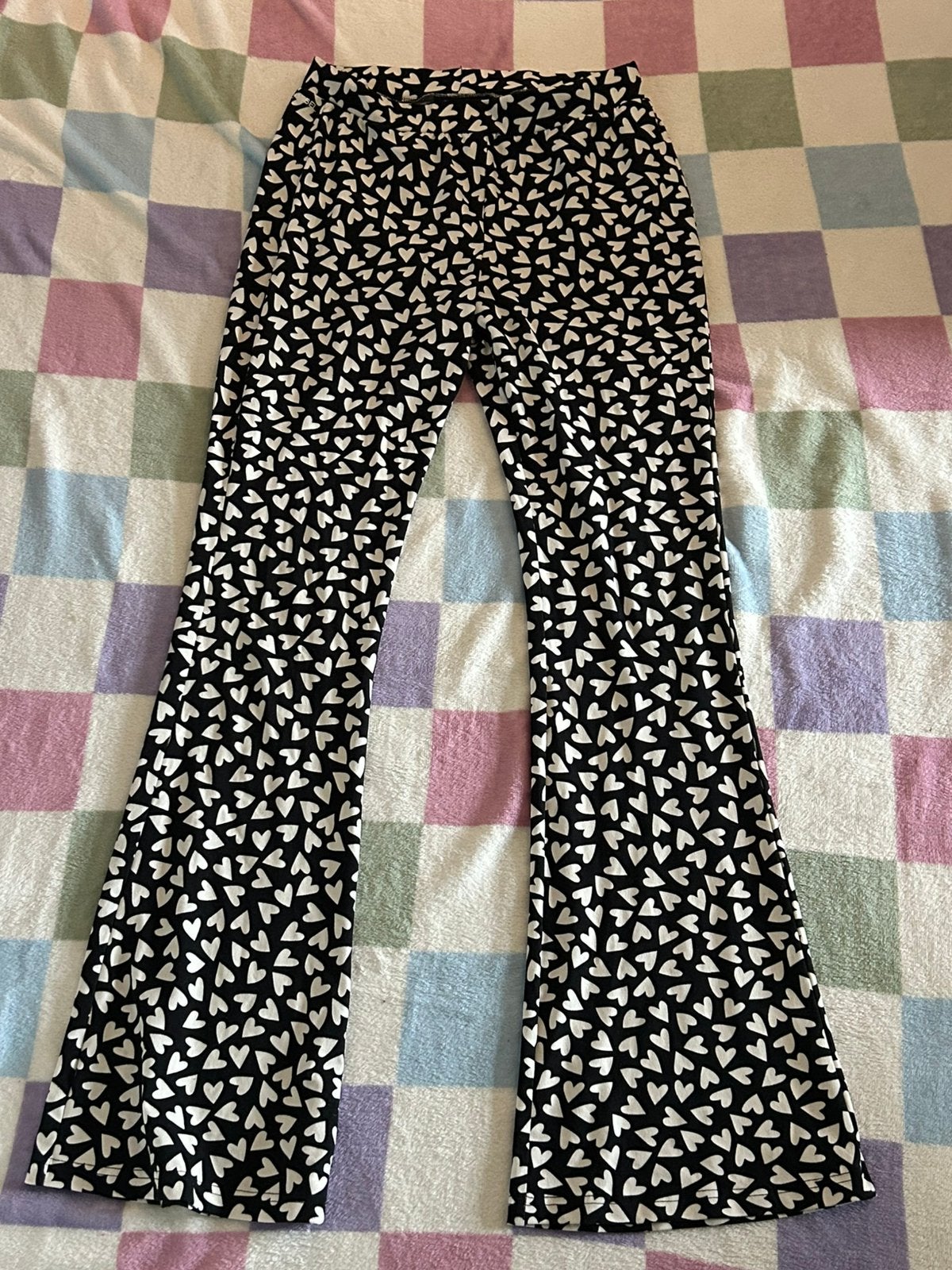 Colourful Rebel flared pants hart, maat L, Zwart, Maat 42/44 (L), Nieuw, Ophalen of Verzenden
