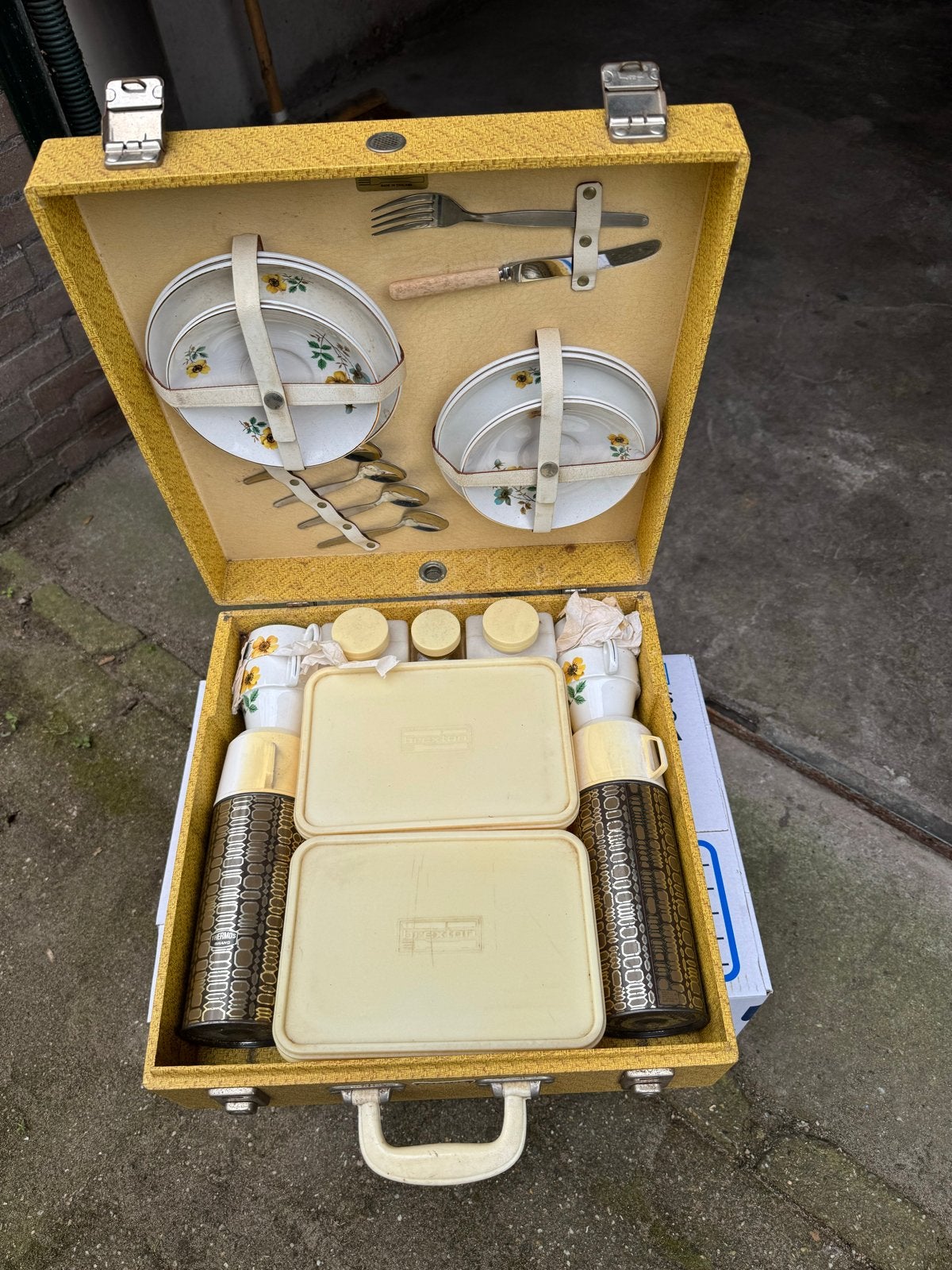 Vintage Brexton Picknickkoffer - Compleet en Charmant, Ophalen of Verzenden