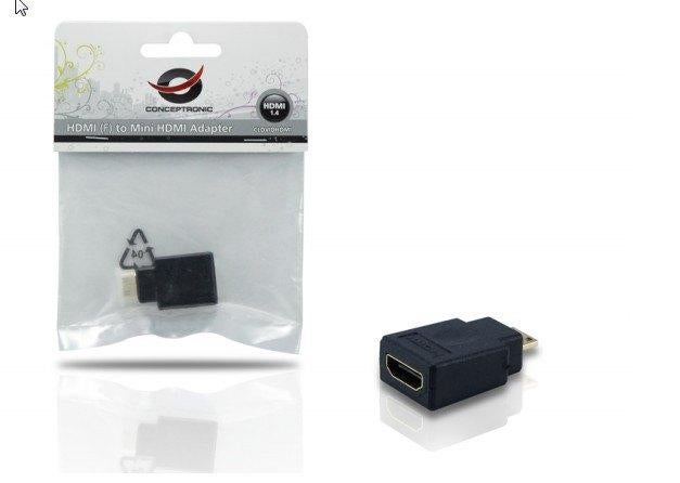 HDMI (F) to Mini HDMI adapter Conceptronic (Nieuw), Computers en Software, Pc- en Netwerkkabels, Ophalen, Nieuw