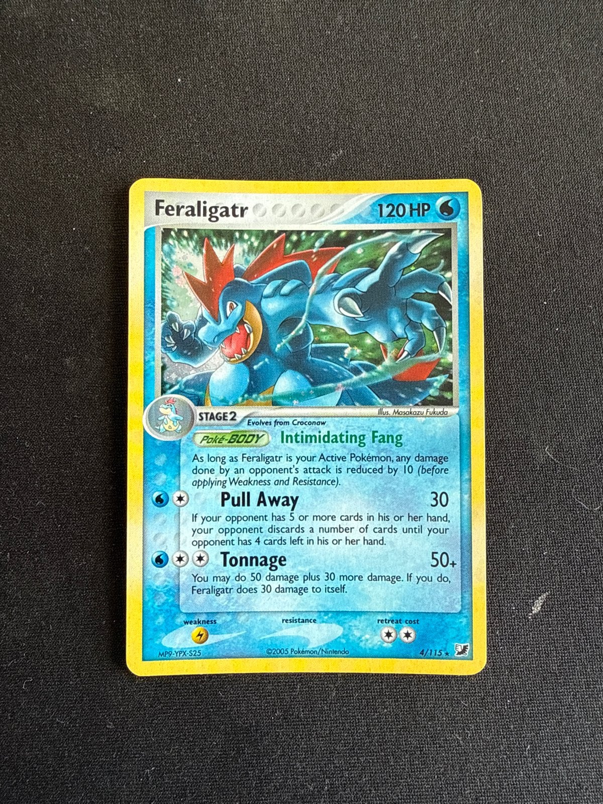 Feraligatr Pokémon Kaart 4/113 EX Delta Species Holo, Hobby en Vrije tijd, Ophalen of Verzenden, Gebruikt, Losse kaart, Foil