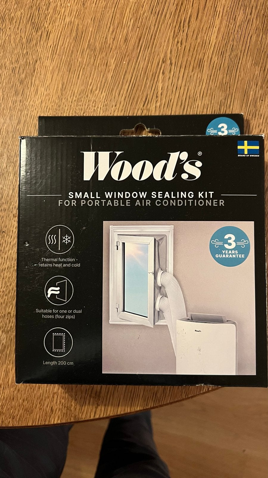 Wood's Raamafdichtingskit voor Mobiele Airco - 200 cm, Minder dan 60 m³, Nieuw, 3 snelheden of meer, Ophalen of Verzenden