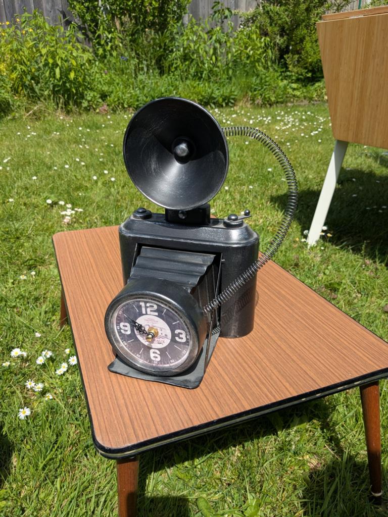Vintage camera met Klok - Uniek Decoratiestuk, Ophalen