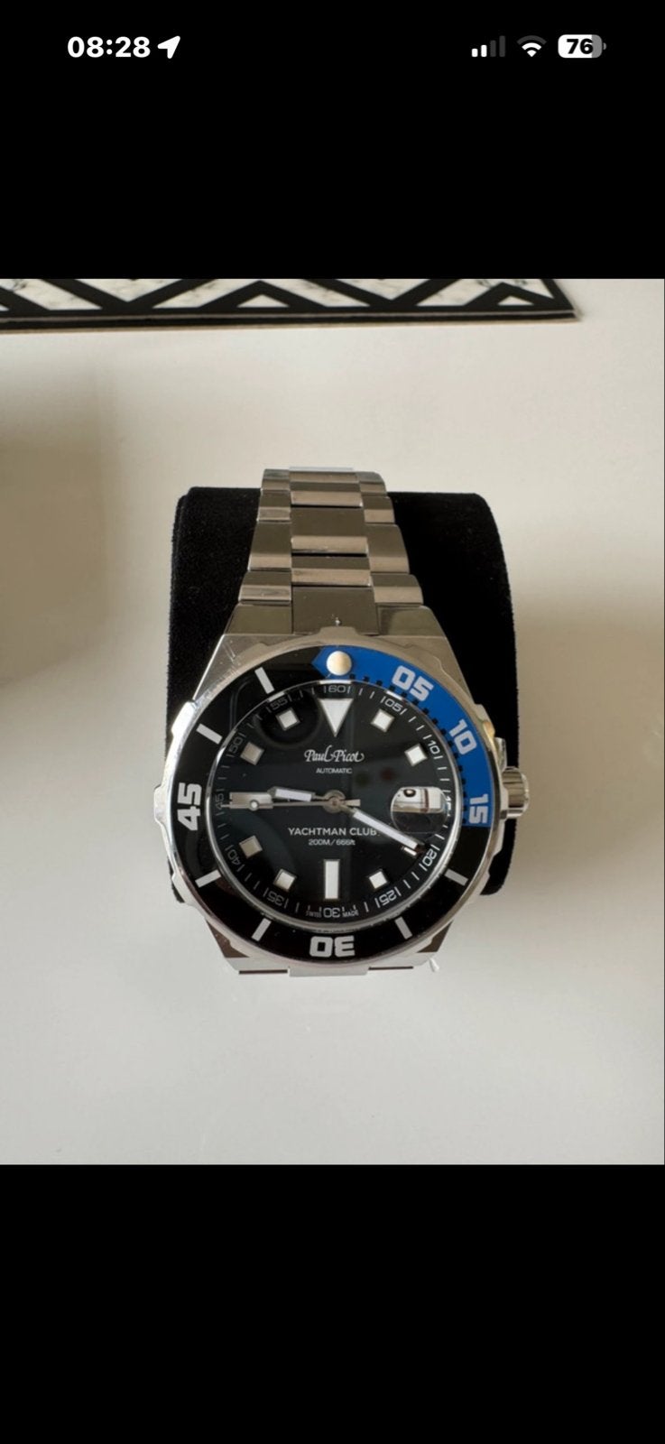 Paul Picot Yachtman Club Automatisch Zwart 43mm, Overige merken, Staal, Staal, Polshorloge