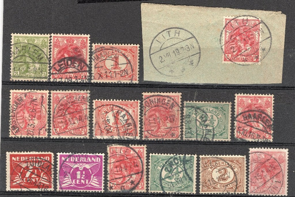 Stempels wo Lith Haarlem Groningen Zuidlaren (9443), Verzenden, T/m 1940, Gestempeld