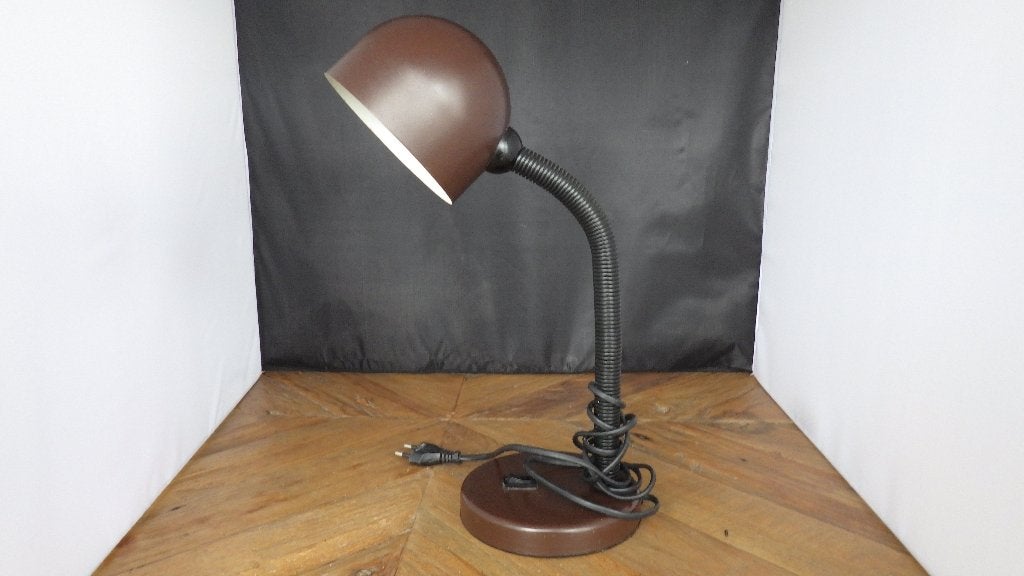 mooie jaren '70 bureaulamp de kleur bruin, Bureaulamp, Gebruikt, Vintage, Metaal