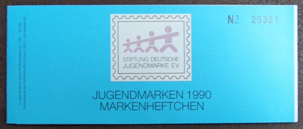 Postzegelboekje Duitsland – kinderpostzegels 1990 DB blauw, Ophalen of Verzenden, 1990 tot heden, Postfris