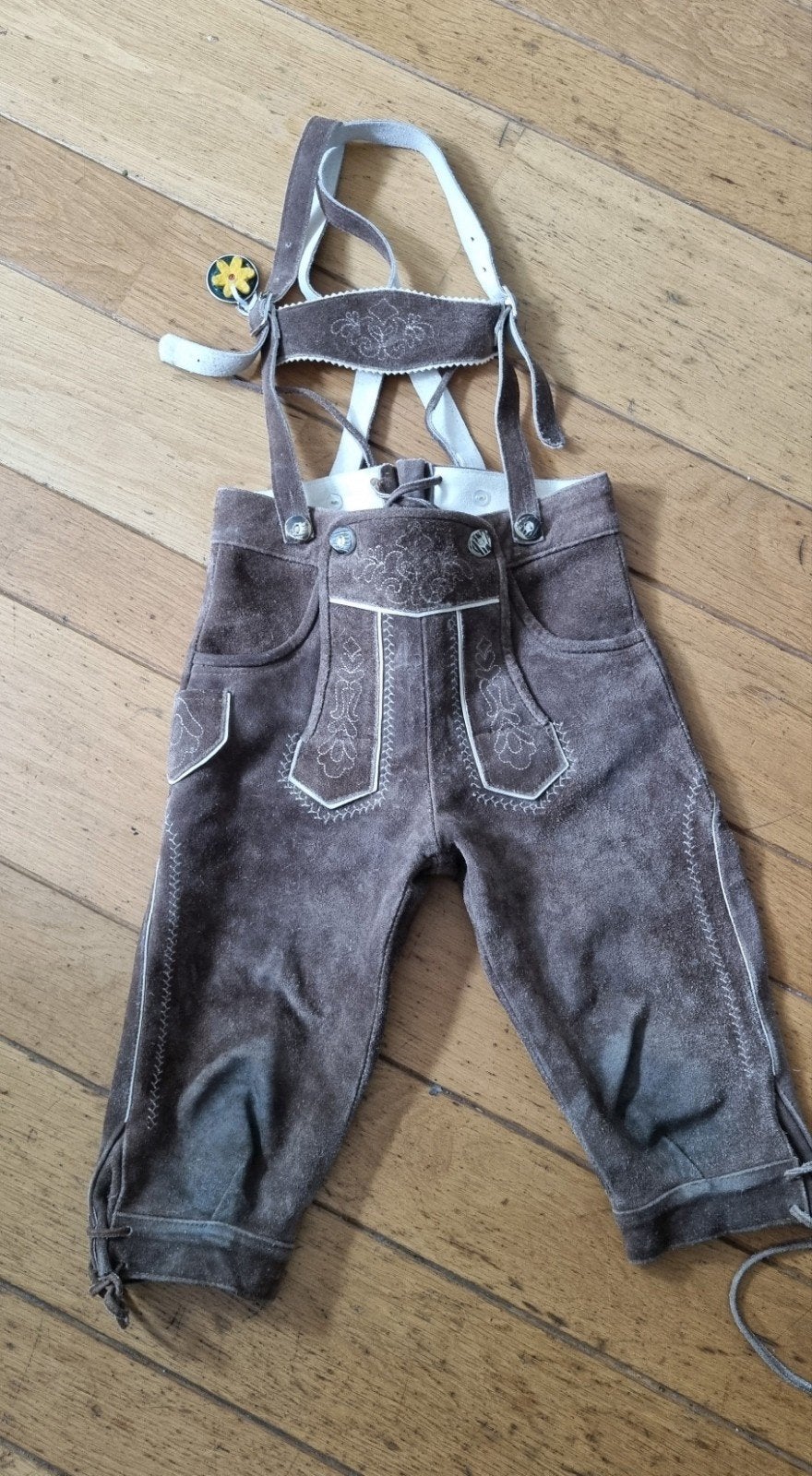 Kalfslederen Lederhose - Maat 110 van Isar Trachten, Kinderen en Baby's, Ophalen of Verzenden, Isar Trachten, Jongen, Broek